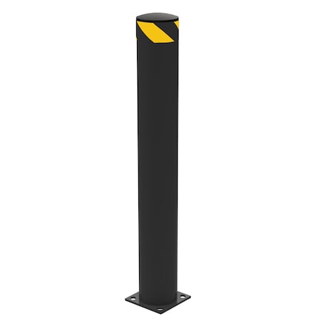 Vestil STEEL PIPE SAFETY BOLLARD 48"X6.5" BLACK BOL-48-6.5-BK